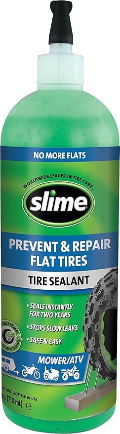10008 Flat Tire Puncture Repair Sealant, Prevent and Repair, Tubeless Mower and ATV Tires, Non-Toxic, eco-Friendly, 24 oz Bottle