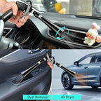 Tornado Dry Cleaning Gun with Brass Adjustable Air Flow Nozzle,Air Blower Gun Quickly Blasts Dirt and Dust from Surface Works with Air Compressor Black