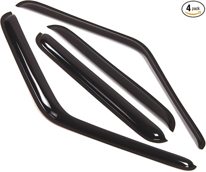 Outside Mount Window Vent Visors Rain Guards Compatible with Chevy R1500 Suburban 1987-1991 | Side Window Wind Deflectors Rain Shields | Smoke Tinted, 4 Pcs Set, DGWV-069-11