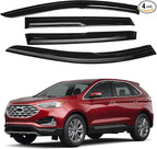 Rain Guards Window Visors for 2015-2025 Ford Edge Accessories, Outside-Mount Tape-On Side Window Wind Deflectors Vent Visors Shades Rainproof 4PCS