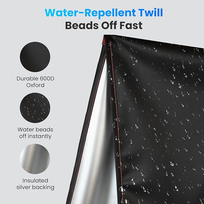 600D Windshield Snow Cover with Side Mirror Covers & Reflective Strips – Extended Flaps, Winter Frost Protector (70×57 inch) for Cars, Trucks, SUVs