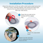 Heart Shaped Blind Spot Mirrors 2pc, 360 Degree Adjustabe HD Glass Blind Spot Mirrors, Frameless Convex Rear View Mirror, for Any Car, Van, SUV and Trucks