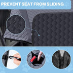 Dog Car Seat Cover for Back Seat, Waterproof Protector with Side Flaps, Scratchproof Hammock, Non-Slip Bottom for Cars/Trucks/SUVs (Grey)