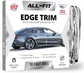 Car Door Edge Protector – Universal DIY Edge Trim to Prevent Scratches & Dings – Flexible Adhesive Molding Trim for Cars, Trucks & SUVs (10 Ft - Chrome)