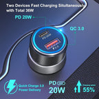 USB C Car Charger 5 Pack, 36W Dual Port PD&QC 3.0 Fast Charging 12V USB Car Charger Cigarette Lighter Adapter Plug for iPhone 15 14 13 12 11 Pro Max SE,iPad,Samsung,Pixel(Black)