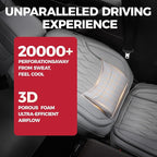 Front Car Seat Covers - Luxury Breathable Waterproof Faux Leather Car Seat Cushion Protectors with Lumbar Support, Universal Fit for Most 5 Seats Vehicles, Sedans, Hatchbacks, and Trucks, Gray