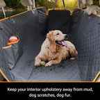Dog Car Seat Covers 100% Waterproof, Dog Seat Cover with Side Flaps from Scratching, Pet Seat Cover for Back Seat of Car/SUV/Truck Machine Washable… (Truck)