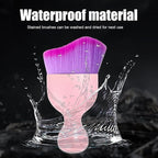 Car Detailing Brush, Curved Soft Bristles Auto Removal Dust Collectors, Universal Vehicle Dashboard, Air Conditioner Vents etc Interior Cleaning Tool Accessory (Pink/Purple)