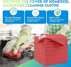Red Microfiber Cleaning Cloth 12 Pack, 12.5 x 12.5 inch Microfiber Towels for Cars, Ultra Absorbent Car Washing Cloth, Lint Free Streak Free Cleaning Rags for Car, Kitchen, and Window