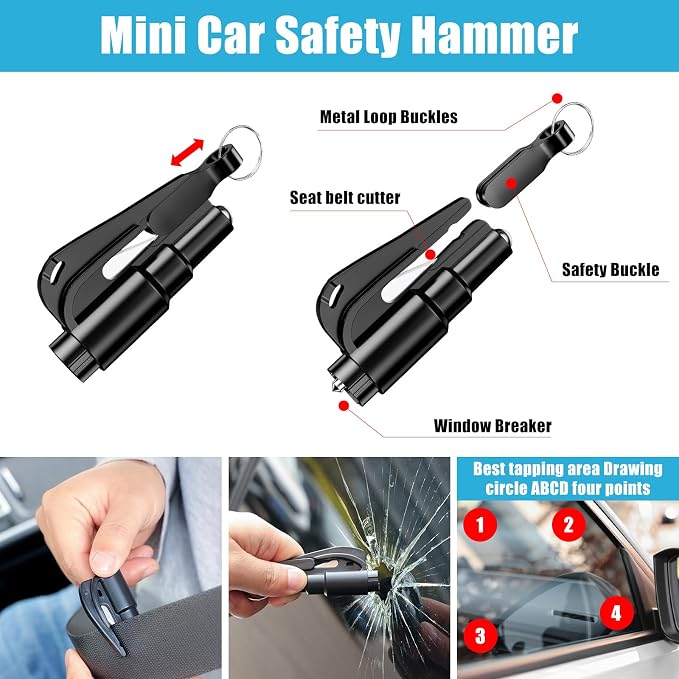 Car Roadside Emergency Kit, Car Safety Kit for Men Portable Car Kits for Emergency, Blue