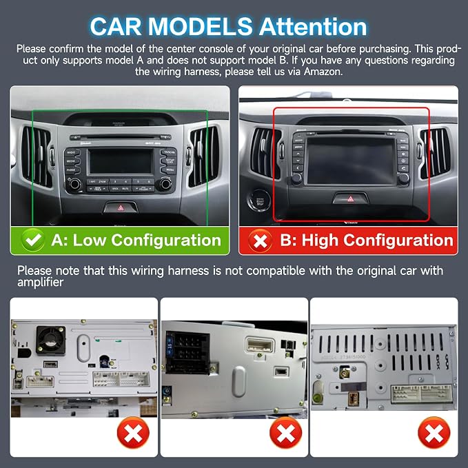 [2G+64G] Android 15 Car Radio for Kia Sportage 2010-2016 Car Stereo with Wireless Carplay Android Auto, 9 Inch HD Touchscreen with WiFi GPS Bluetooth5.0 FM/RDS USB SWC MIC