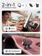 for MagSafe Car Phone Mount -Strong Magnets Magnetic Phone Holders for Your Car 2-in-1 Vent Dashboard Magnet Cell Phones Holder Mounts Car Accessories Gitfs for Men Women fit iPhone, CarbonFiber