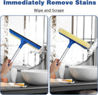 2-in-1 Car Window Squeegee — Long-Reach Glass Cleaning Tool