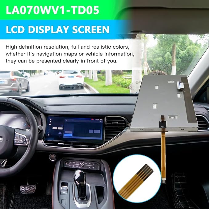 7" LCD Display Touch Screen Replacement for 2012 2013 2014 2015 2016 Chevrolet Sonic, Radio Navigation, LA070WV1-TD05, LA070WV1(TD)(05)