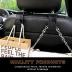 4PCS Car Seat Headrest Hook, Auto Back Seat Hanging Storage Organizer, Vehicle Seatback Hanger Holder for Purse Handbag Coat Umbrella, Universal Interior Car Accessories (Black)