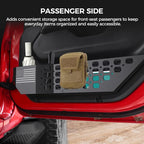 Metal Front Door Pocket Storage Box for Jeep Wrangler JL JLU 4XE 2018-2026 & Gladiator JT 2020-2023 2024 2025 2026 Accessories Door Storage Organizer Molle Panels (Not for Power Seats), 2PCS