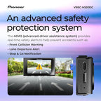 VREC-H520DC Dual Dash Cam Front and Rear Car Camera - Large Screen, 2K Resolution, Starvis Night Vision, 140 Degree Wide Lens, ADAS Safety Alerts, Built In GPS, Impact Detection, 24/7 Coverage