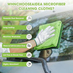 30 Pcs 16 x 16 Inch Edgeless Microfiber Plush Towels for Cars Detailing Drying Wash Polishing Absorbent Cleaning Cloths, 500 GSM(Green)