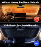 Windshield Sun Shade Umbrella for BMW - [Vinyl Coating Heat Shield] Protect Car from Sun Rays & Heat Damage Keep Cool and Protect Interior CX01-N2-T-BMW