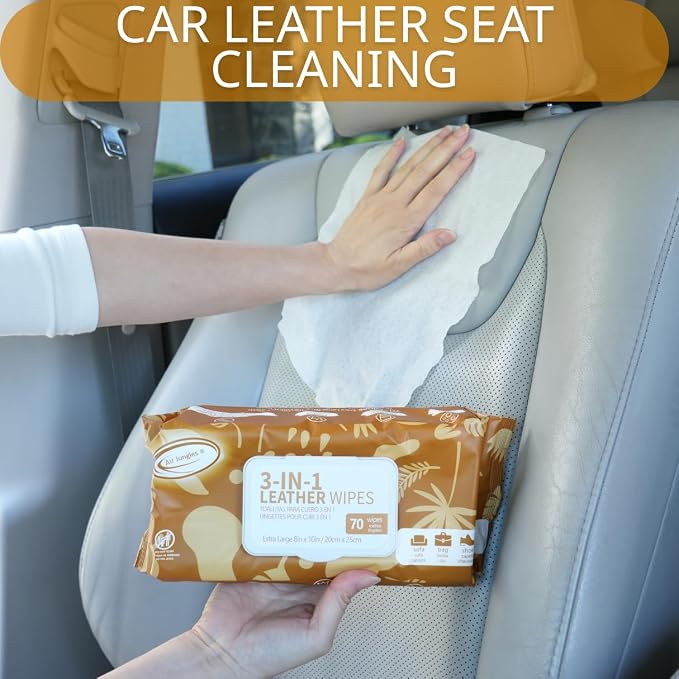 Car Interior Cleaning Wipes Set 210 Count, XL 8" x 10" | Multi-Purpose Wipes For Car Leather Seat, Windshield Window Mirror Cleaning, Steering Wheel & Vinyl Cleaning