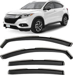 in-Channel Incredibly Durable Rain Guards Compatible with Honda HR-V 2016-2022, Original Window Deflectors, Vent Window Visors, Vent Deflector, 4 pcs. - 616074