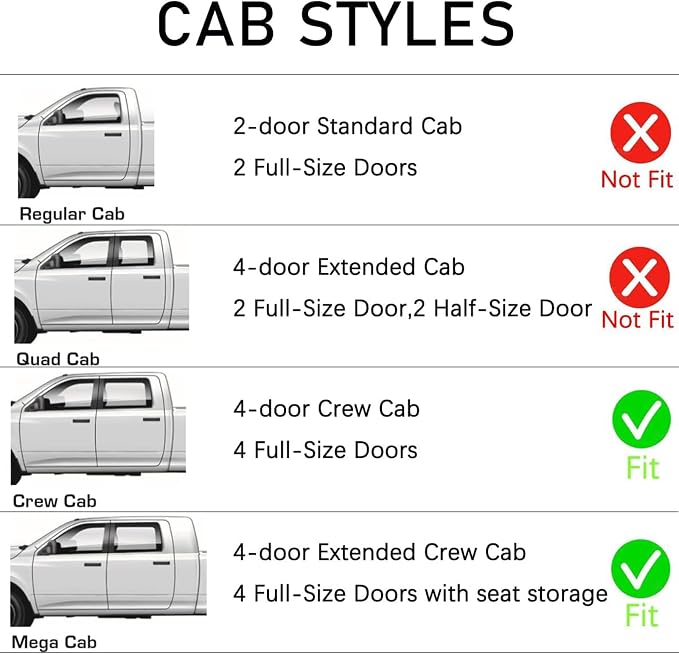 in Channel Window Visors Rain Guards for 2009-2018 Dodge Ram 1500 Crew Cab/Mega Cab,10-25 Ram 2500 3500 Crew Cab/Mega Cab,19-24 Ram 1500 Classic, 4PCS Window Vent Visors
