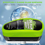 Automotive Oil Film Cleaning Brush,Car Glass Oil Film Cleaner Brush, Clear Vision Windshield Cleaner,Glass Coating Cleaner Board, Anti-Rain Fog, Improves Clarity and Safer Driving (1 Set)