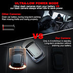 4G LTE Dash Cam with Live Streaming, Car Vandalism Surveillance Security Camera with Dual 155° Front & 180° Inside Camera, GPS Tracking, Radar Detect, G-Sensor, OBD II, 24/7 Parking Monitor
