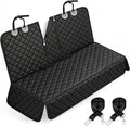Pet Car Seat Cover Back Seat Cover for Dogs Waterproof Dog Car Seat Cover Protector Scratchproof Durable Rear Seat Cover fits Middle Armrest for Cars Suvs Truck (57” Width) - Black
