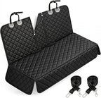 Pet Car Seat Cover Back Seat Cover for Dogs Waterproof Dog Car Seat Cover Protector Scratchproof Durable Rear Seat Cover fits Middle Armrest for Cars Suvs Truck (57” Width) - Black