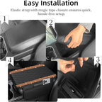Bling Car Center Console Cover, Leather Car Arm Rest Cover Cushion with 2 Storage Bags, Universal Auto Armrest Protector Storage Box, Bling Accessories Interior for Most Vehicles (Orange)