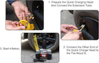 Tire Air Chuck with Clip Adapter, Brass Locking Tire Inflator Nozzle Adapter Connect, No Leakage Tire Chucks for Vehicle Inflator Compressor Pump Connect Accessories Tool 8mm 1Pack