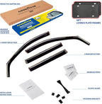 Goodyear Shatterproof in-Channel Window Deflectors for Toyota RAV4 2019-2025, Rain Guards, Window Visors for Cars, Vent Deflector, Car Accessories, 4 pcs - GY008506