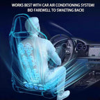 Seat Coolers for Vehicles, 12V Car Cooling Seat Cushion with Massager Mesh Breathable Summer Driving Cooling Seat Covers for Cars Front Seat Faux Leather (beigi)