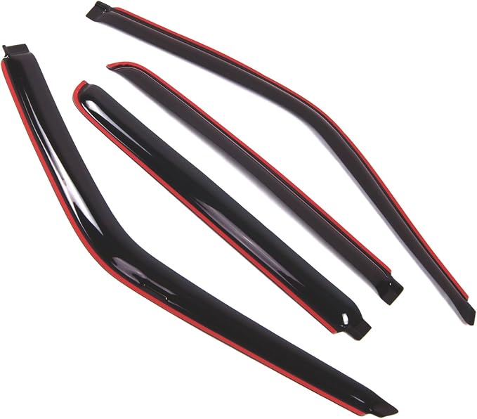 WD2-406i Dark Smoke 4 Pcs Set Window Visor (in-Channel) Deflector Rain Guard Compatible with 1992-1999 Chevrolet Suburban C1500