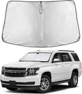 Windshield Sunshade Compatible for Chevrolet Tahoe/GMC Yukon 2015-2018 2019 2020, Sun Visor for Front Windshield & Window Sun Shade Cover, UV Heat Blocker & Protector, Car Accessories