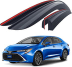 Goodyear Shatterproof Window Deflectors for Toyota Corolla 2020-2026 Sedan, Tape-on Rain Guards, Window Visors, Vent Deflector Visor, Car Accessories, 4 pcs. - GY008731
