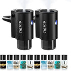 Car Air Freshener Diffuser, Smart Car Air Freshener with 3 Spray Modes, Auto On/Off, Rechargeable Aromatizante para Carro with 10pcs Essential Oil, 5 Scents, Long-Lasting, 2Pack