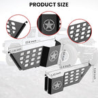 Metal Rear Door Pocket Storage Box for Jeep Wrangler JL JLU 4XE 2018-2026 & Gladiator JT 2020-2023 2023 2024 2025 2026 Accessories Door Storage Organizer Molle Panels, Star, 2PCS