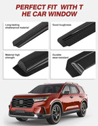 Outside-Mount Window Rain Guards Fit for Honda Pilot 2023-2026 LX Sport EX-L TrailSport Touring Elite,Window Visors Wind Deflector Dark Smoke Vent Shades Car Tape-on with Thicker 4PCS