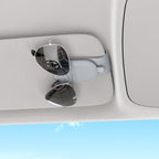 Sunglass Holder for Car Visor, Light Gray, 2 Packs | Suede Cloth, Magnetic, Organizer for Car Accessories