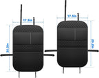 Back Seat Protector 2 Pack Fit for Jeep Grand Cherokee Car Kick Mats for Kids Upgraded Version with Storage Organizer Waterproof Dirt Proof Faux Leather Auto Accessories (Black)