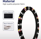 Nightmare Couple Steering Wheel Cover, Non Slip Polyester Car Wheel Protector for Car SUV Truck, Universal 15 Inch