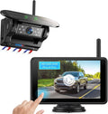 Magnetic Solar Wireless Backup Camera: HD1080P 5” Touchscreen Portable with DVR, BSD, 1-Min Install-Free IR Night Vision Hitch Backup Camera for Trailer/Truck/Small RV/Camper/Tractor-AWTCM501