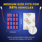 Car Interior LED Lights Accessories with 194 168 T10 / BA9S / DE3175 6418 211-2 578 Festoon Adapters, 48-SMD Panel Lamps for Dome Map Door Trunk Courtesy License Plate Lights (Brilliant Red)