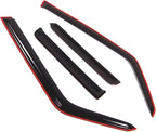WD2-267i Dark Smoke 4 Pcs Set Window Visor (in-Channel) Deflector Rain Guard Compatible with 2006-2010 Jeep Commander