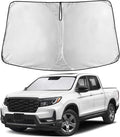 Windshield Sun Shade Compatible for Honda Ridgeline 2017–2026 | Custom Fit Pickup Truck Front Window Sunshade | Foldable Heat & UV Reflective Sun Visor