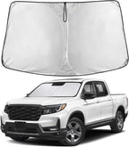 Windshield Sun Shade Compatible for Honda Ridgeline 2017–2026 | Custom Fit Pickup Truck Front Window Sunshade | Foldable Heat & UV Reflective Sun Visor