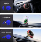 for MagSafe Car Mount Charger, 15W Zinc Alloy Fast Charging Magnetic Wireless Car Charger Phone Holders for Your Car Fits for iPhone 15 Pro Max Plus 14 13 12 Mini MagSafe Case - Red