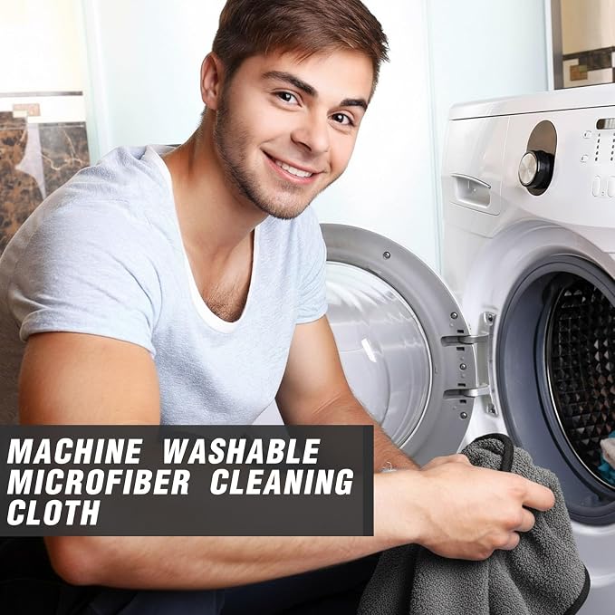 18 Pcs Gray Microfiber Towels: 16"x16" Microfiber Drying Towels Bulk Micro Fiber Car Cleaning Cloth for Cars Drying Washing Polishing Cleaning Household Supplies